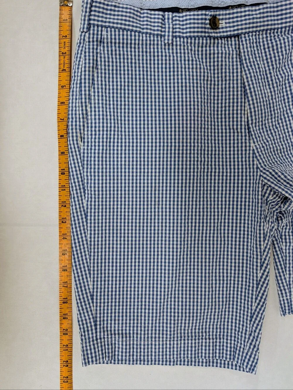 Brooks Brothers Blue Gingham Shorts Size 38